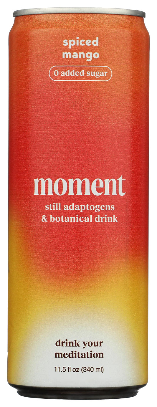 Moment Still Botanical Water, Spiced Mango, No Added Sugar, Caffeine Free, 11.5 Fluid Ounce (Pack of 12)