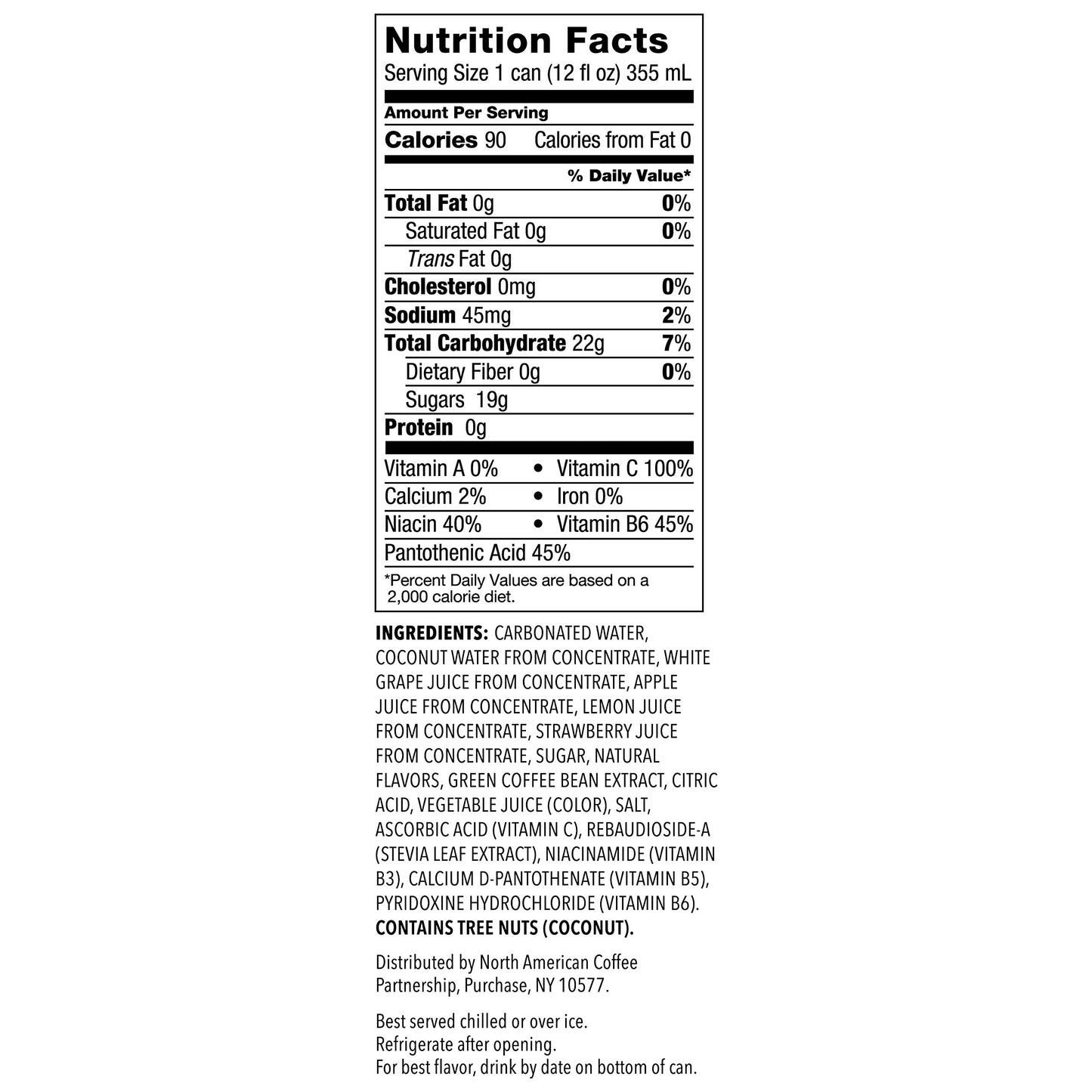 Starbucks Refreshers Strawberry Lemonade Sparkling Juice Blend, 12 Fl Oz (Pack of 1)