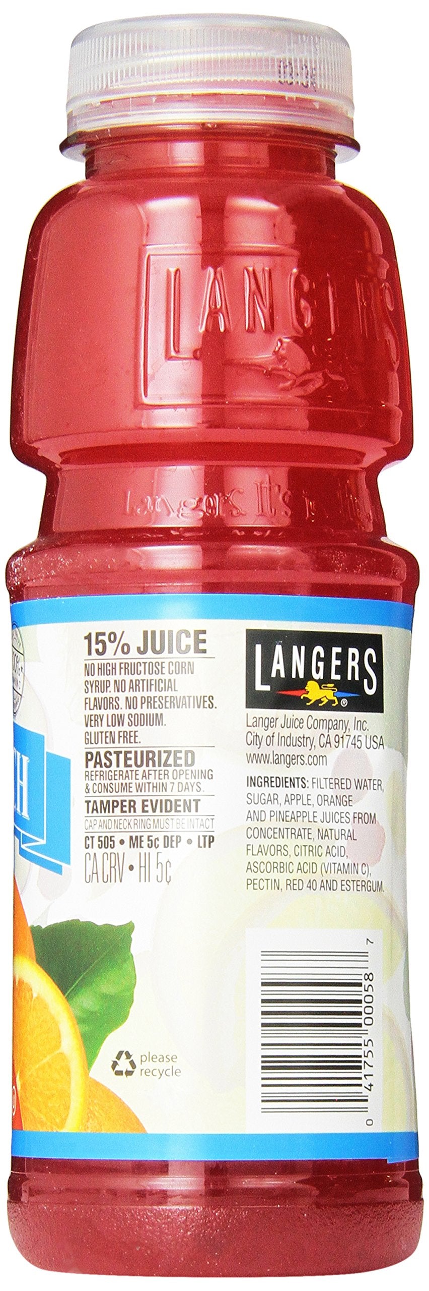 Langers Fruit Punch Juice, 16-Ounces (Pack Of 12)