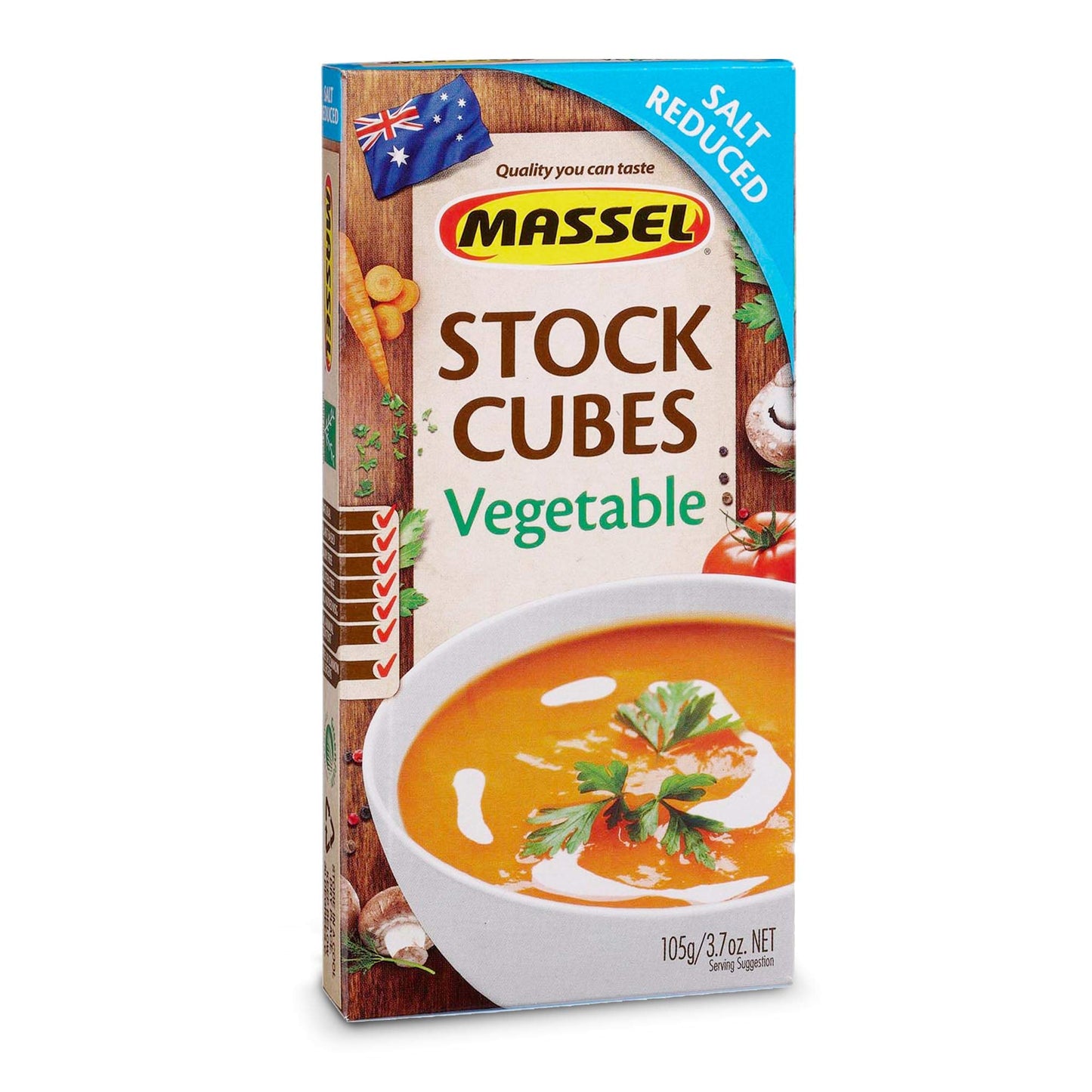 Massel Gluten-Free, Salt Reduced Ultracube Bouillon Cubes, Vegetable, 3.5-Ounce (Pack of 12)