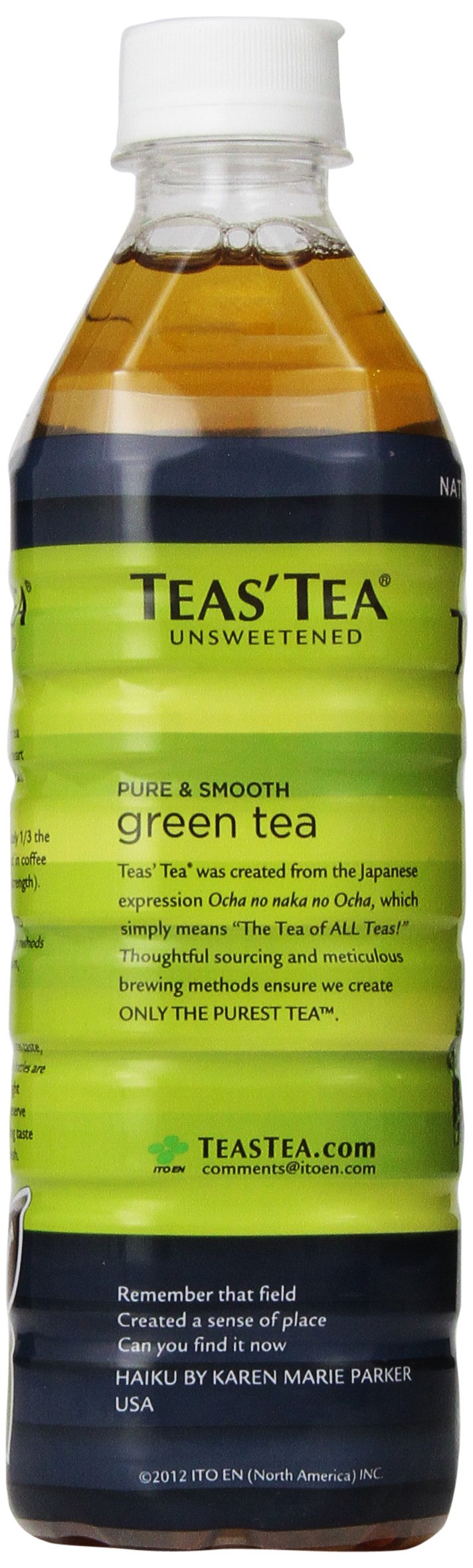 Teas' Tea, Tea Pure Green Organic, 16.9 Fl Oz