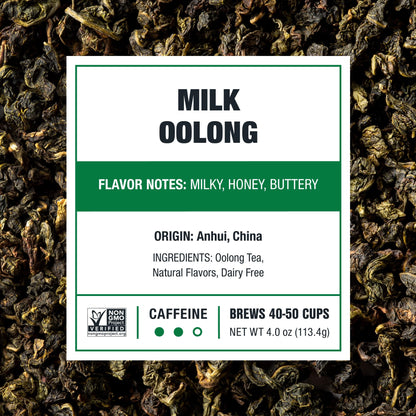 Tiesta Tea - Milk Oolong Tea, Loose Leaf, Single Origin Premium Oolong Blend from China, Medium Caffeinated, Makes Hot or Iced Drink & Up to 50 Cups, 100% Pure Unblended, 4oz Refillable Tin