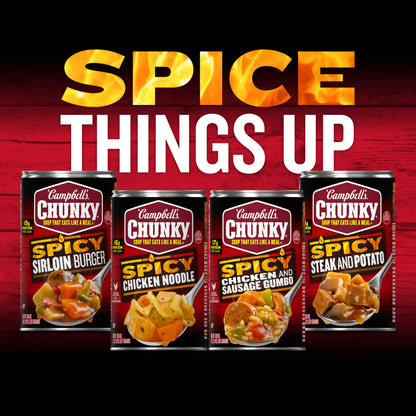 Campbell’s Chunky Soup, Spicy Nashville-Style Hot Chicken Soup, 18.8 oz Can