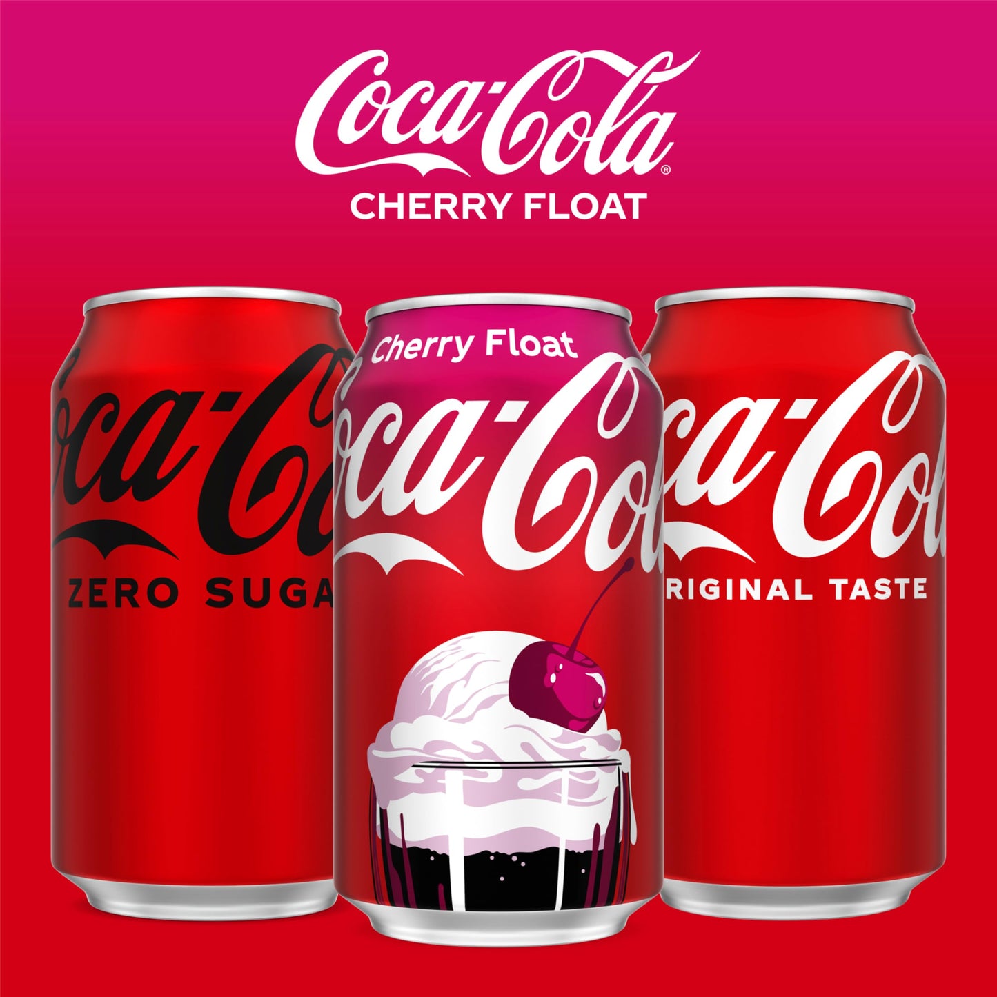 Coca-Cola Cherry Float Soda Soft Drink Cans, 12 fl oz, 12 Pack