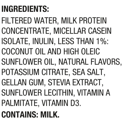 Oikos Protein Shake, Vanilla, 30g High Protein Drinks, Shelf Stable, Ready to Drink, 5g Prebiotic Fiber, 12 fl oz Bottle, 12 Count