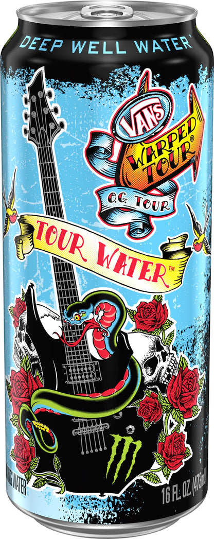 Monster Tour Water by Monster Energy, Deep Well Water, 16oz (Pack of 12)