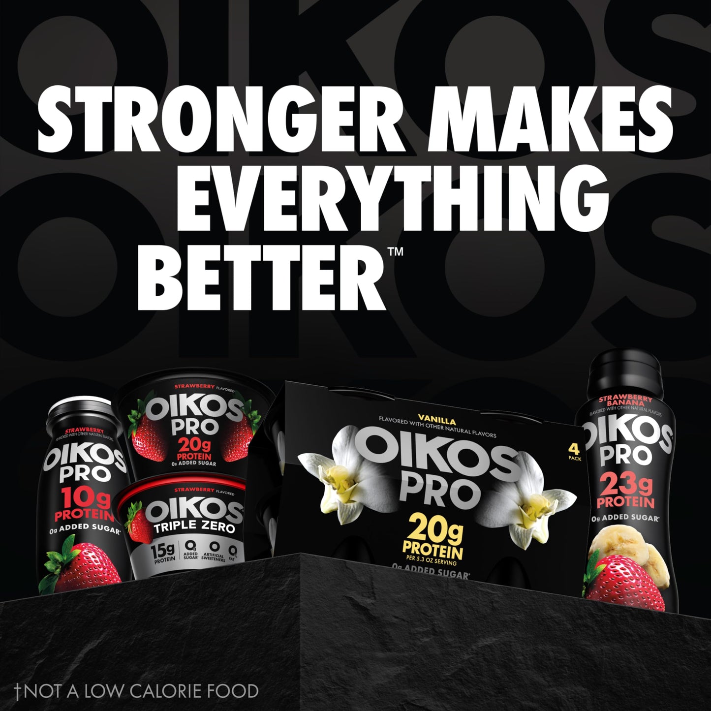 Oikos Pro Mango Pineapple Cultured Dairy Drink, 23 Grams of Protein, 0g Added Sugar, Just Delicious High Protein Snacks, 7 FL OZ Bottle