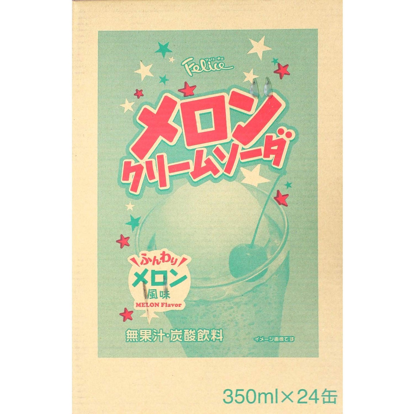 Felice melon cream soda 11.83 fl oz, 24 packs