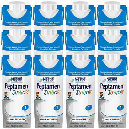Peptamen Junior Peptide-Based Complete Nutrition, Unflavored, 8.5 Oz Box (24 Pack), 8.45 Fl Oz (Pack of 24)