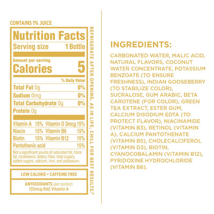 Sparkling Ice +Caffeine Tropical Punch Sparkling Water with Caffeine, Zero Sugar (Pack of 12) and Sparkling Ice Coconut Pineapple Sparkling Water, Zero Sugar (Pack of 12)