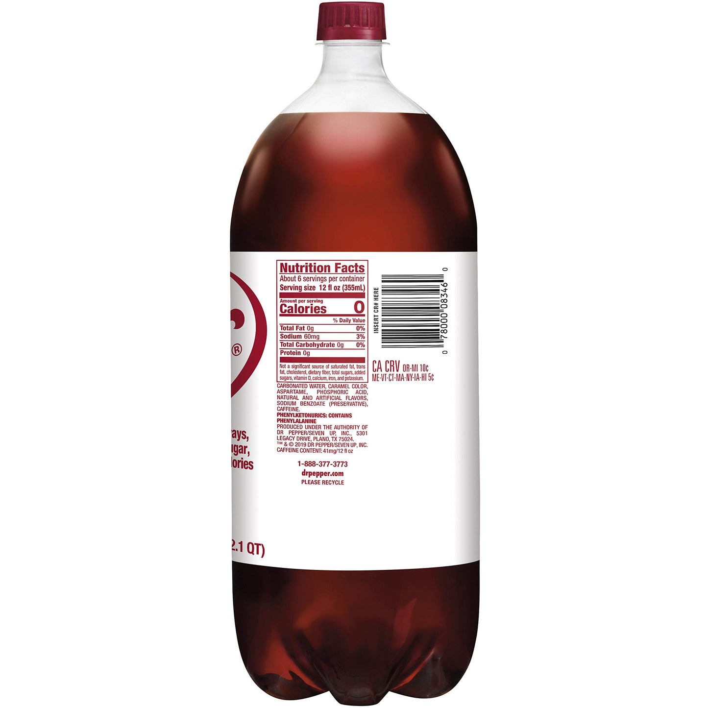 Diet Dr Pepper, 2 L bottle