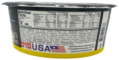 PhoLicious Instant Chicken Pho, Authentic Vietnamese Rice Noodle Soup Kit with Spices & Broth Mix, Ramen Noodles Alternative, Quick Microwave Meal - Pho Noodles Bowl - Chicken Flavor (4 Pack)