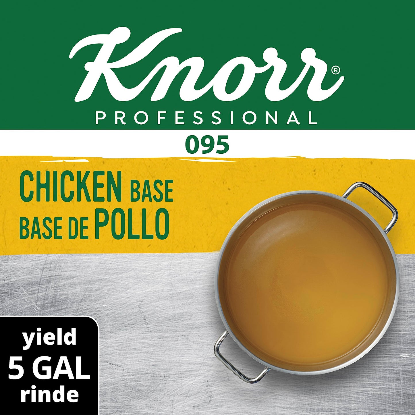 Knorr Professional 095 Chicken Stock Base Gluten Free, No added MSG, 0g Trans Fat, 1 lb, Pack of 12