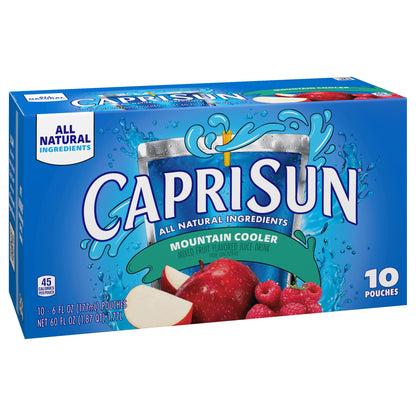 Capri Sun Mountain Cooler Mixed Fruit Naturally Flavored Juice Drink (10 ct Box, 6 fl oz Pouches)