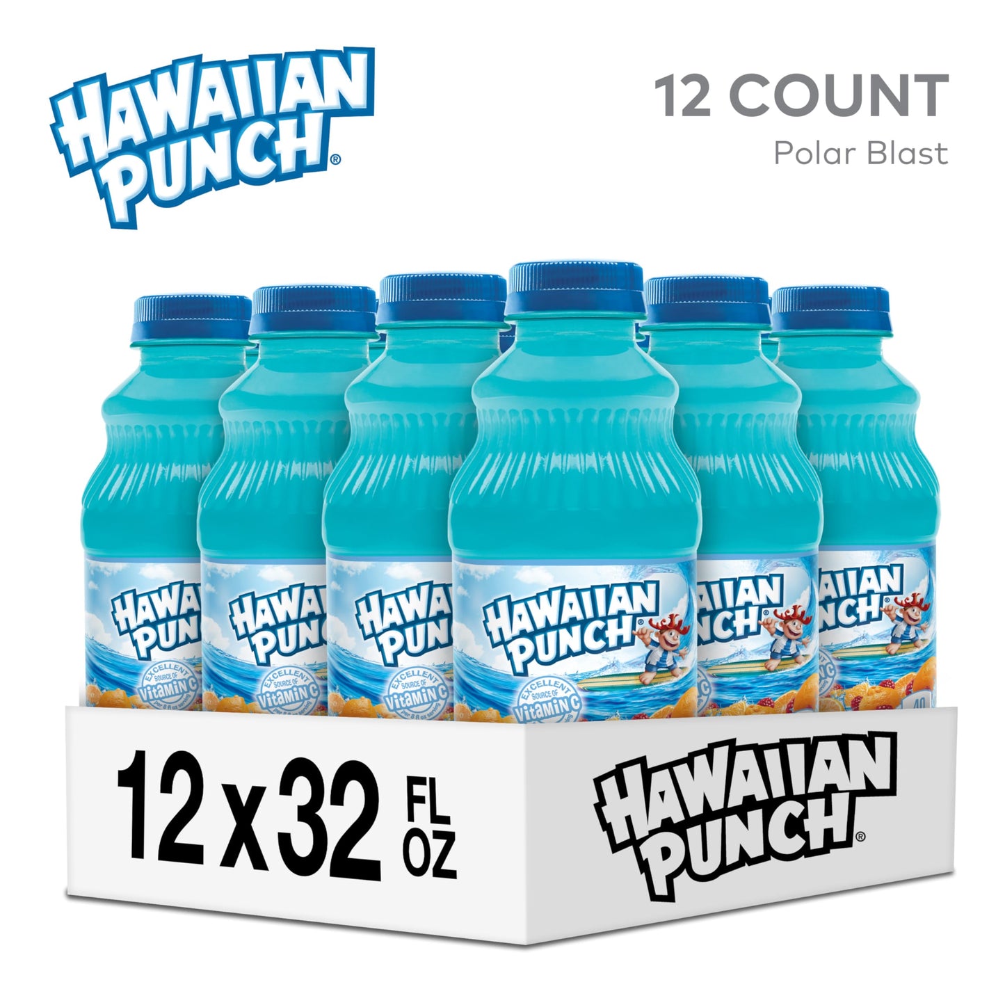 Hawaiian Punch Hawaiian Punch Polar Blast 32oz Bottle, 12 Pack