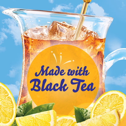 Crystal Light Decaf Lemon Iced Tea Naturally Flavored Powdered Drink Mix, 72 ct Pack, 12 Canisters of 6 Pitcher Packets