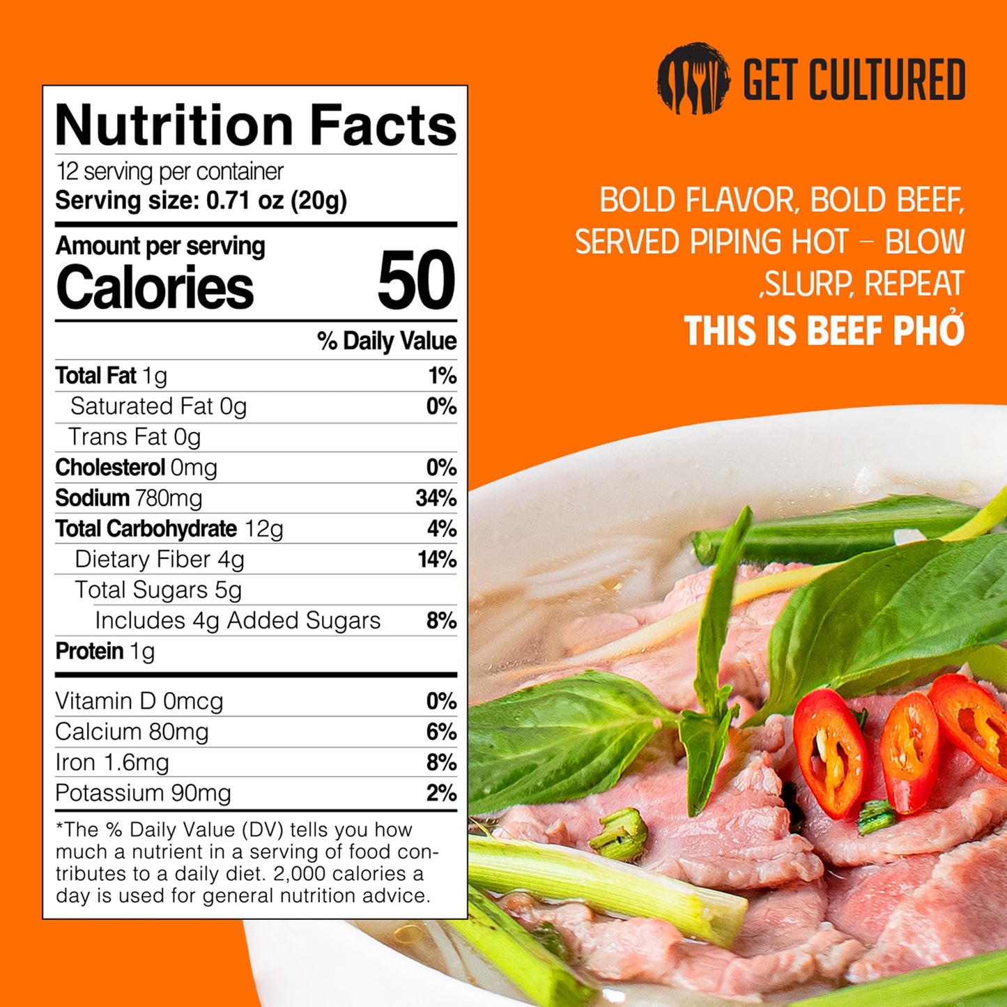 Get Cultured Box Beef Pho Soup Starter, Authentic Vietnamese Beef Broth Base with Curated Herbs & Spices – Make Fast, Flavorful and Authentic Pho at Home, 3.2 oz (10-12 Servings)