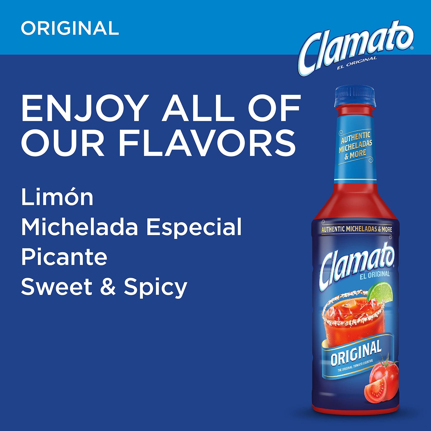 Clamato Original Tomato Cocktail, 64 fl oz bottles (Pack of 8)