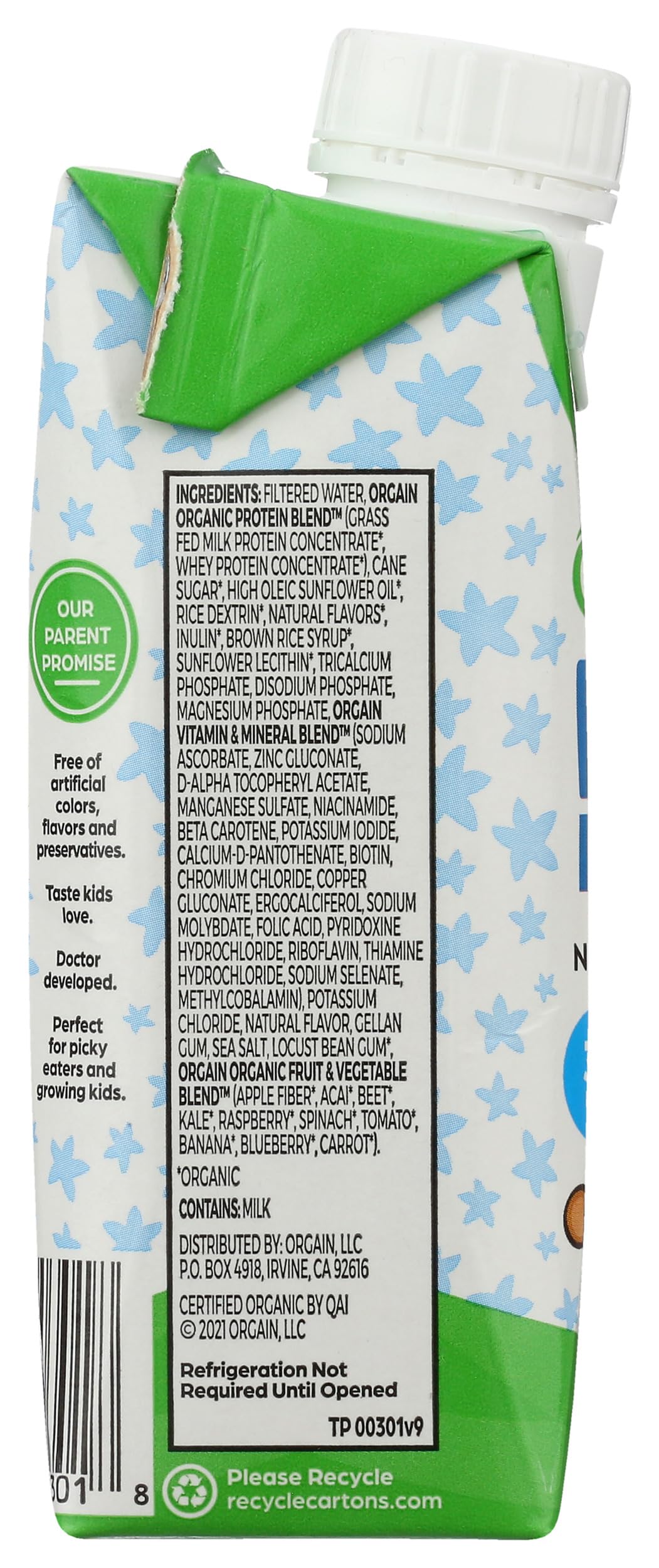 Orgain, Nutri Shake Healthy Kids Vanilla Organic, 8.25 Fl Oz