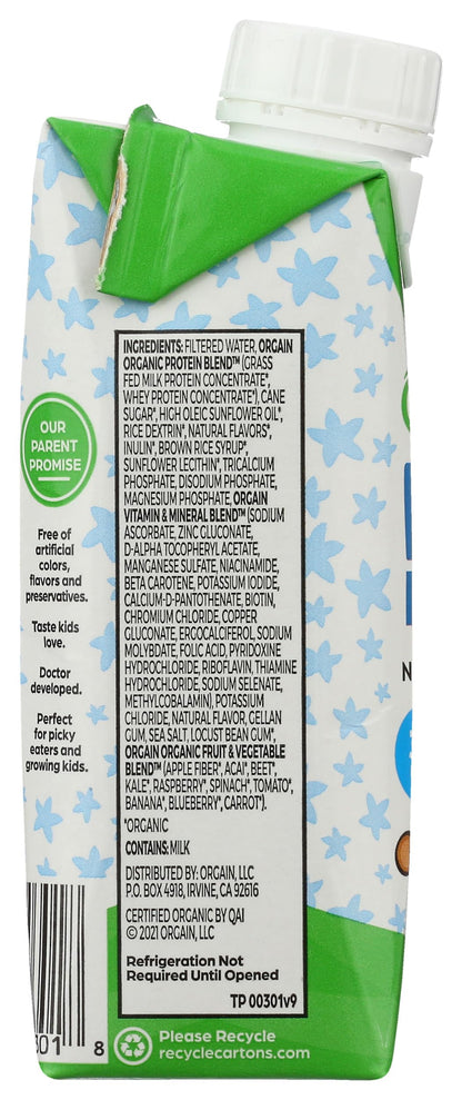 Orgain, Nutri Shake Healthy Kids Vanilla Organic, 8.25 Fl Oz