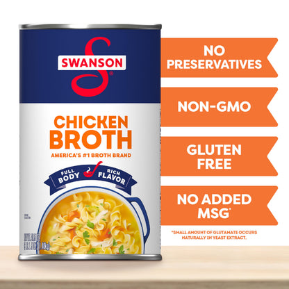 Swanson Chicken Broth, 49.5 Oz Can