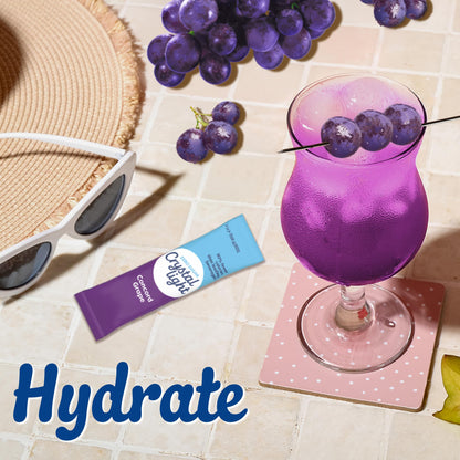 Crystal Light Drink Mix, 6 Pitcher Packets, for Flavorful Hydration and Shareable Refreshment, Concord Grape Artificially flavored, Zero Sugar, Low Calorie, 2.01 oz