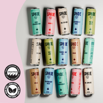 Spade Soda Guava 12 Pack, Premium All-Natural, No Sugar, No Calories, Electrolytes, Magnesium, Potassium, Healthy Non GMO, Sweet Quality Stevia, No Artificial Sweeteners, Great Taste, Bold Taste