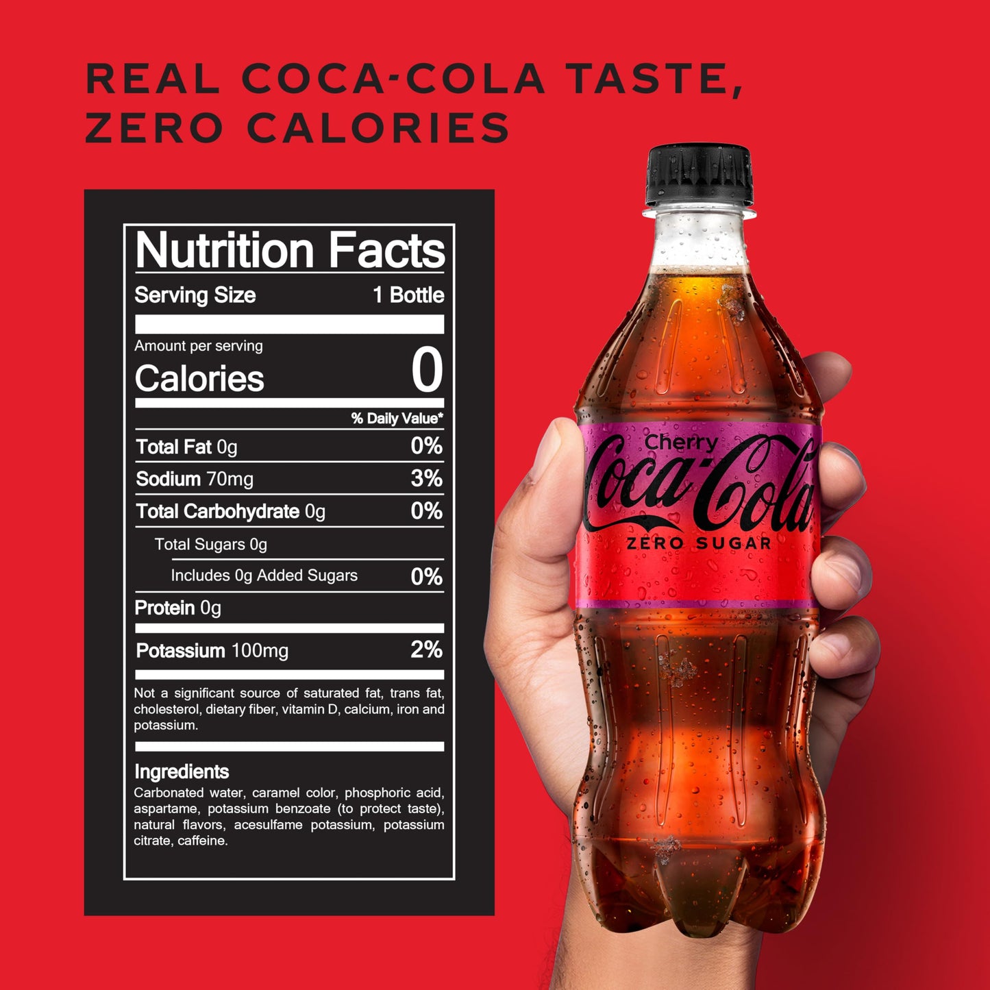 Coca-Cola Coke Cherry Zero Sugar 20 Fl Oz Bottle