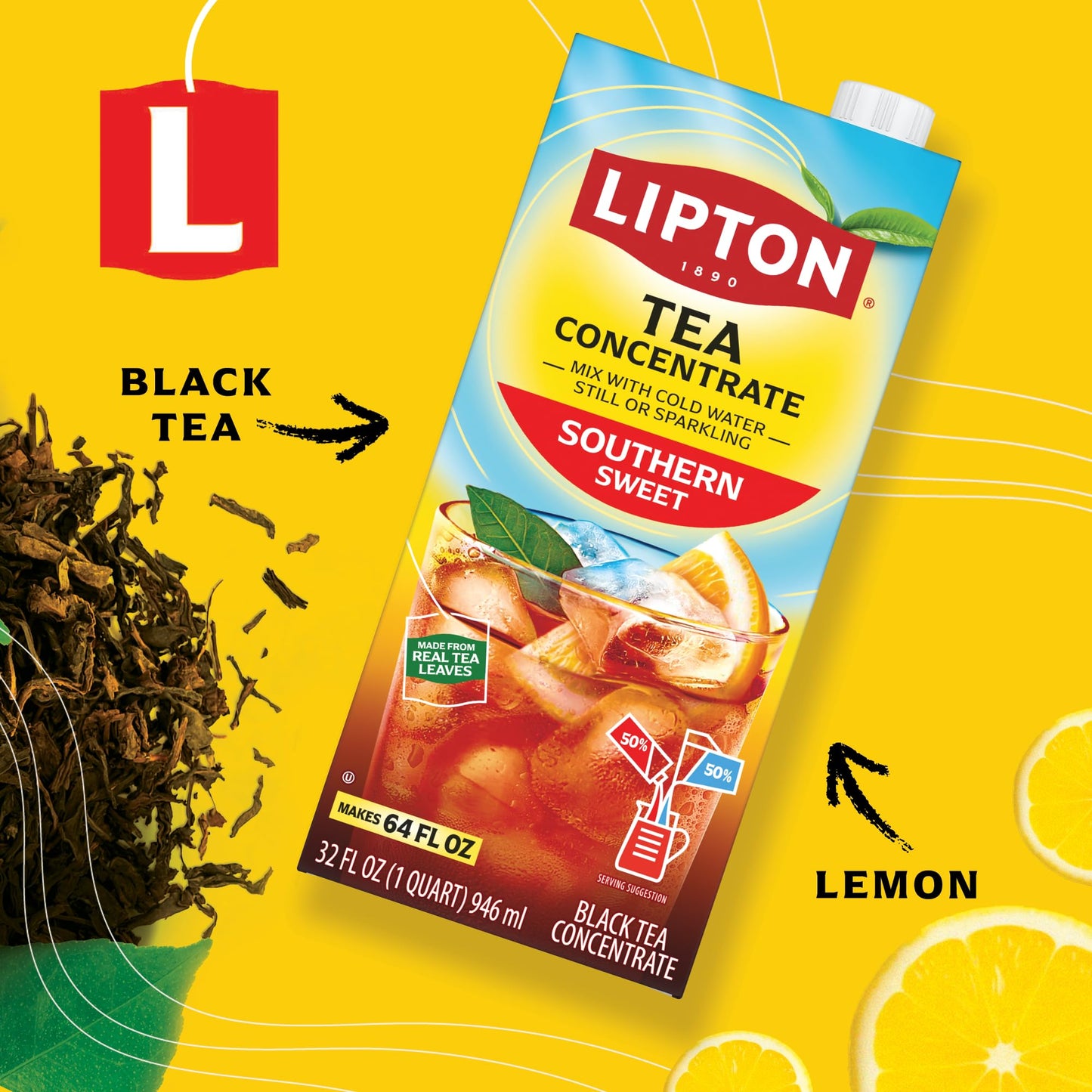 Lipton Southern Sweet Tea Concentrate, 32 Fl Oz