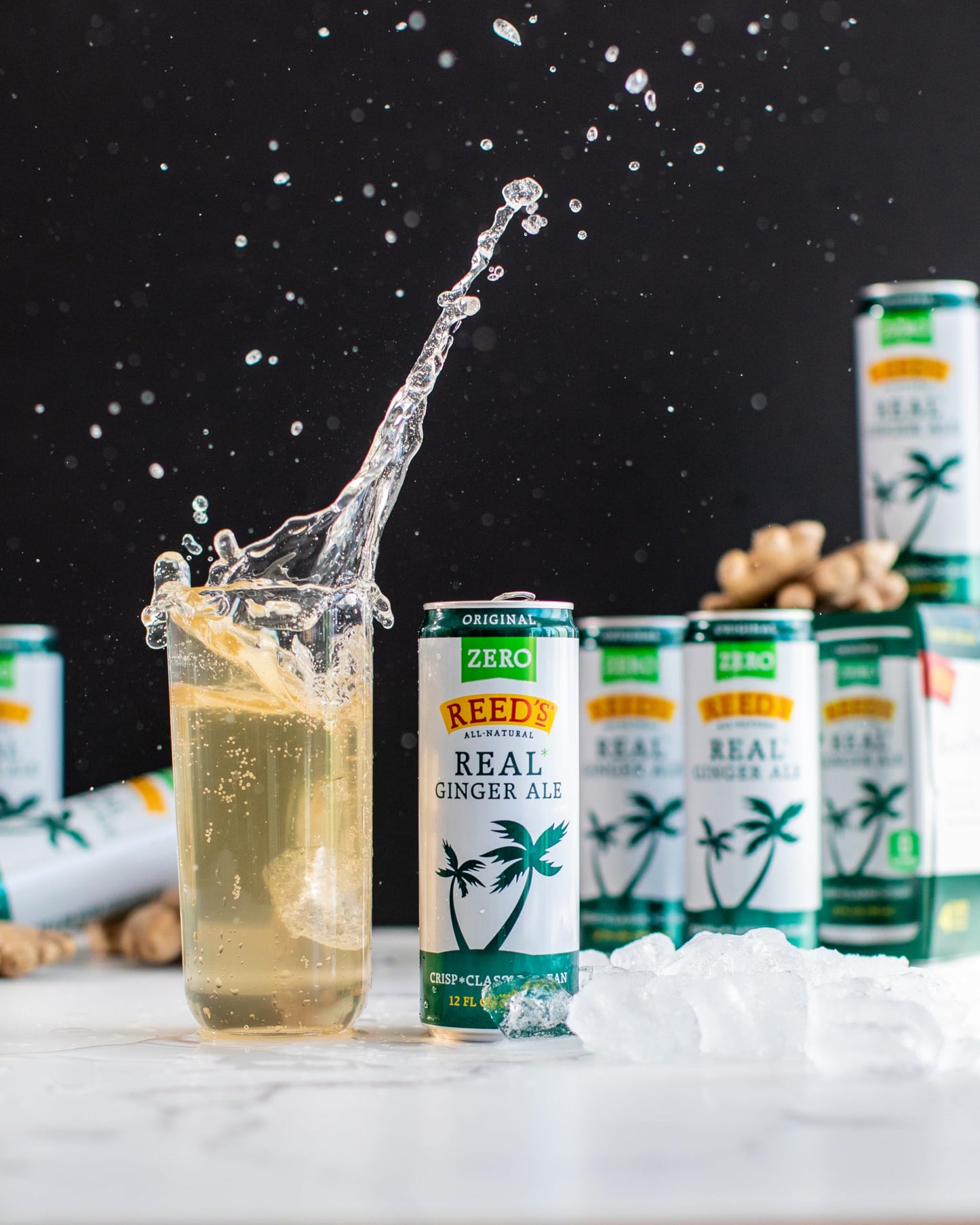 REEDS GINGER BREW Zero Sugar Ginger Ale Soda 4 Pack, 12 FZ
