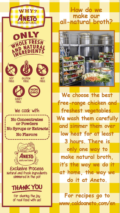 Aneto 100% Natural Chicken Broth, 33.83 Ounce (1 Pack)