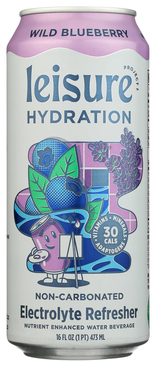 Leisure Hydration, Refresher EleCountrolyte Wild Blueberry, 16 Fl Oz