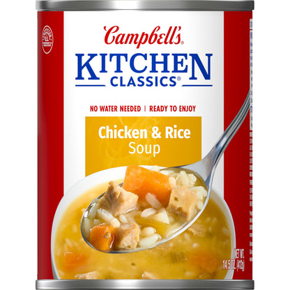 Campbell's Kitchen Classics Chicken and Rice Soup, 14.5 oz. Can