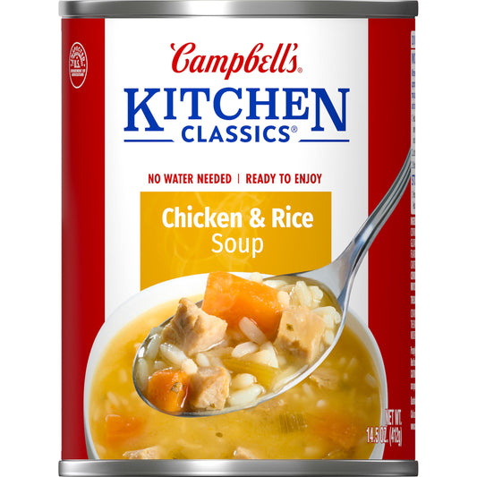 Campbell's Kitchen Classics Chicken and Rice Soup, 14.5 oz. Can