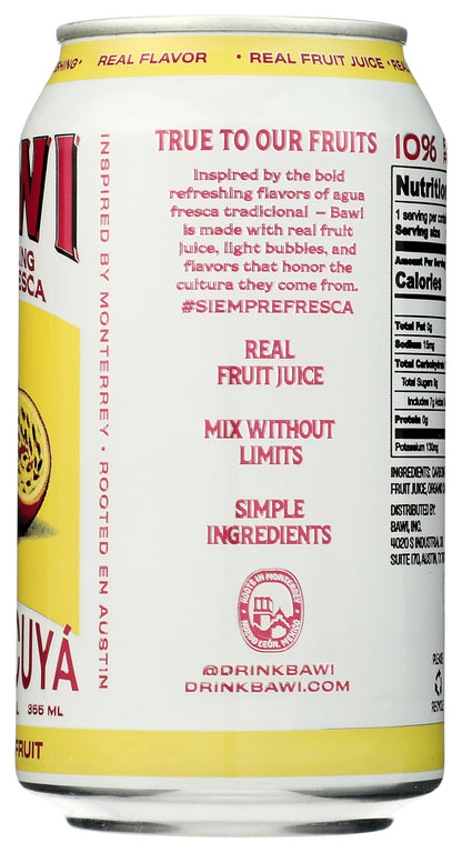 Bawi Agua Fresca Passionfruit Sparkling Agua Fresca, 12 FZ
