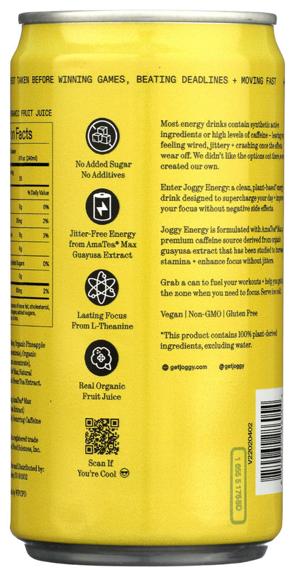 Joggy Organic Energy Drink | Pineapple Crush 1 pack