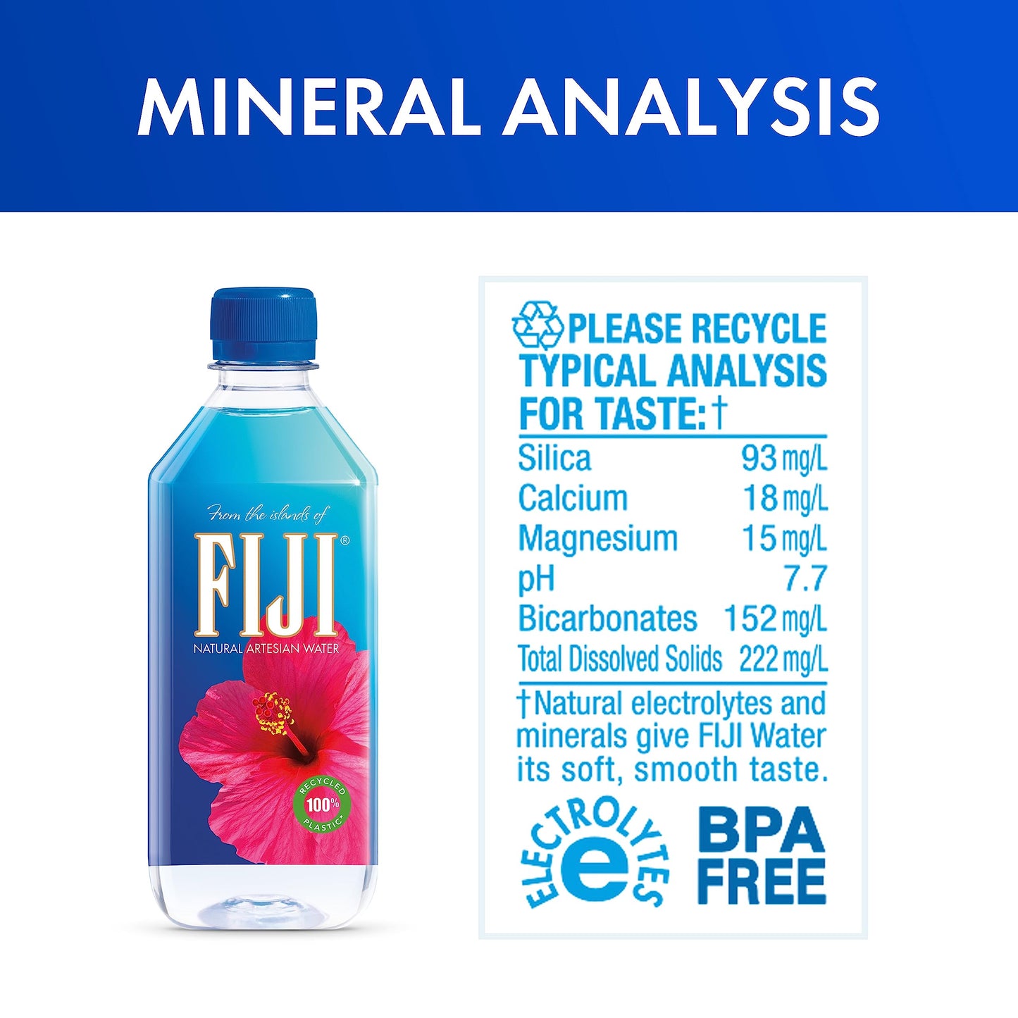 FIJI Natural Artesian Water, 16.9 Fl Ounce Bottle (Single)