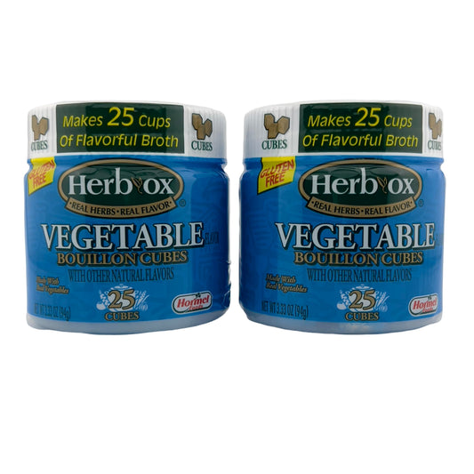 NSRONE Herb ox Vegetable Bouillon Cubes, 25 Cubes (Pack of 2) – With NSR One Bamboo Mini Spoon
