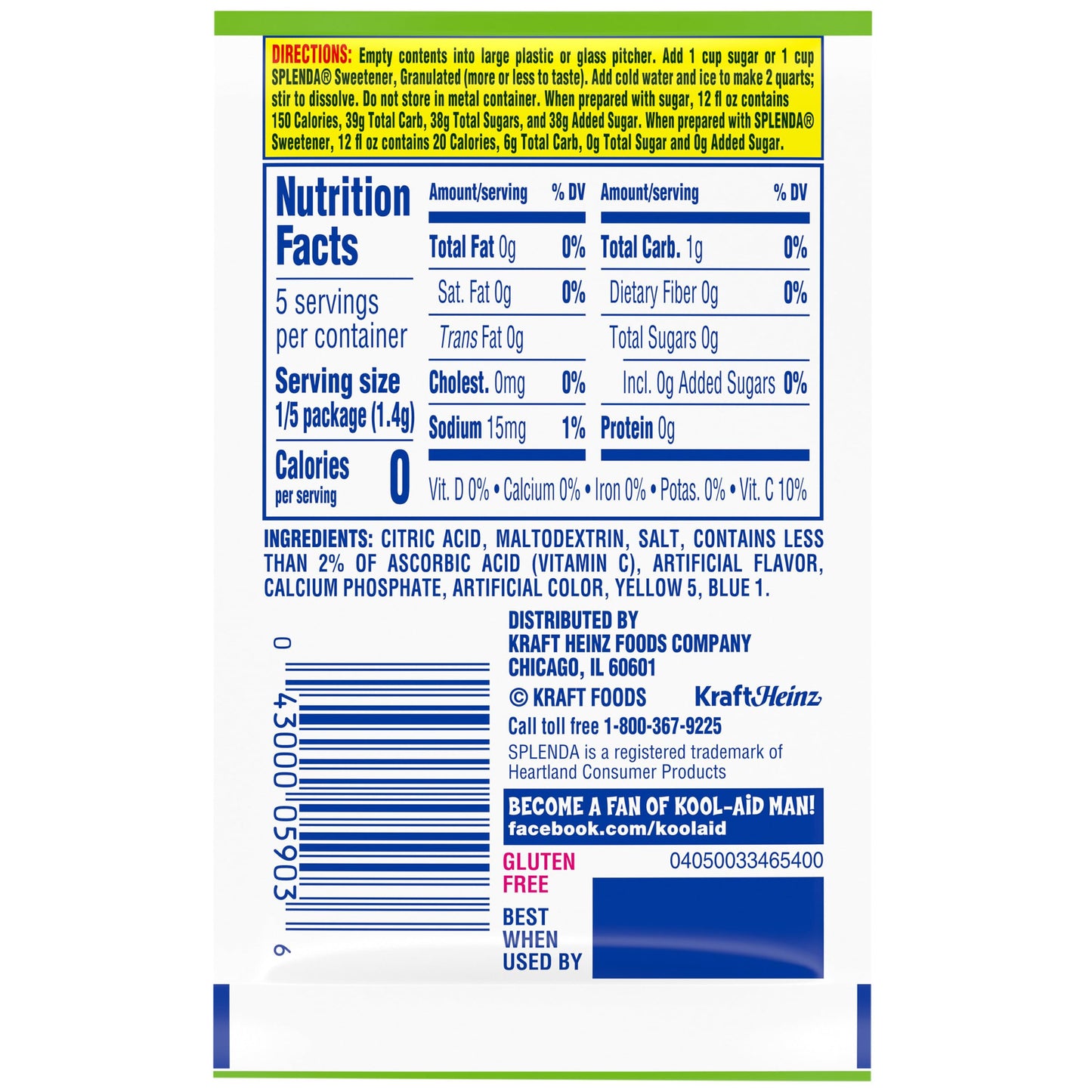 Kool-Aid Unsweetened Caffeine Free Green Apple Zero Calories Powdered Drink Mix Pitcher Packets , 48 count ( Pack of 4 )