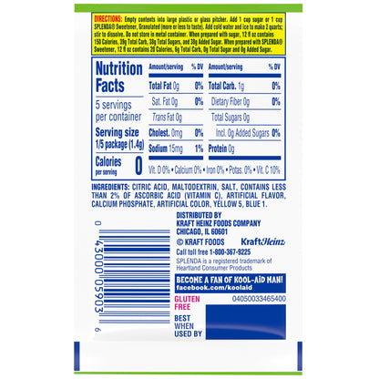 Kool-Aid Unsweetened Caffeine Free Green Apple Zero Calories Powdered Drink Mix Pitcher Packets , 48 count ( Pack of 4 )