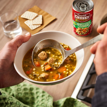 Campbell’s Chunky Healthy Request Soup, Hearty Italian Wedding Soup with Meatballs and Spinach, 18.6 oz Can