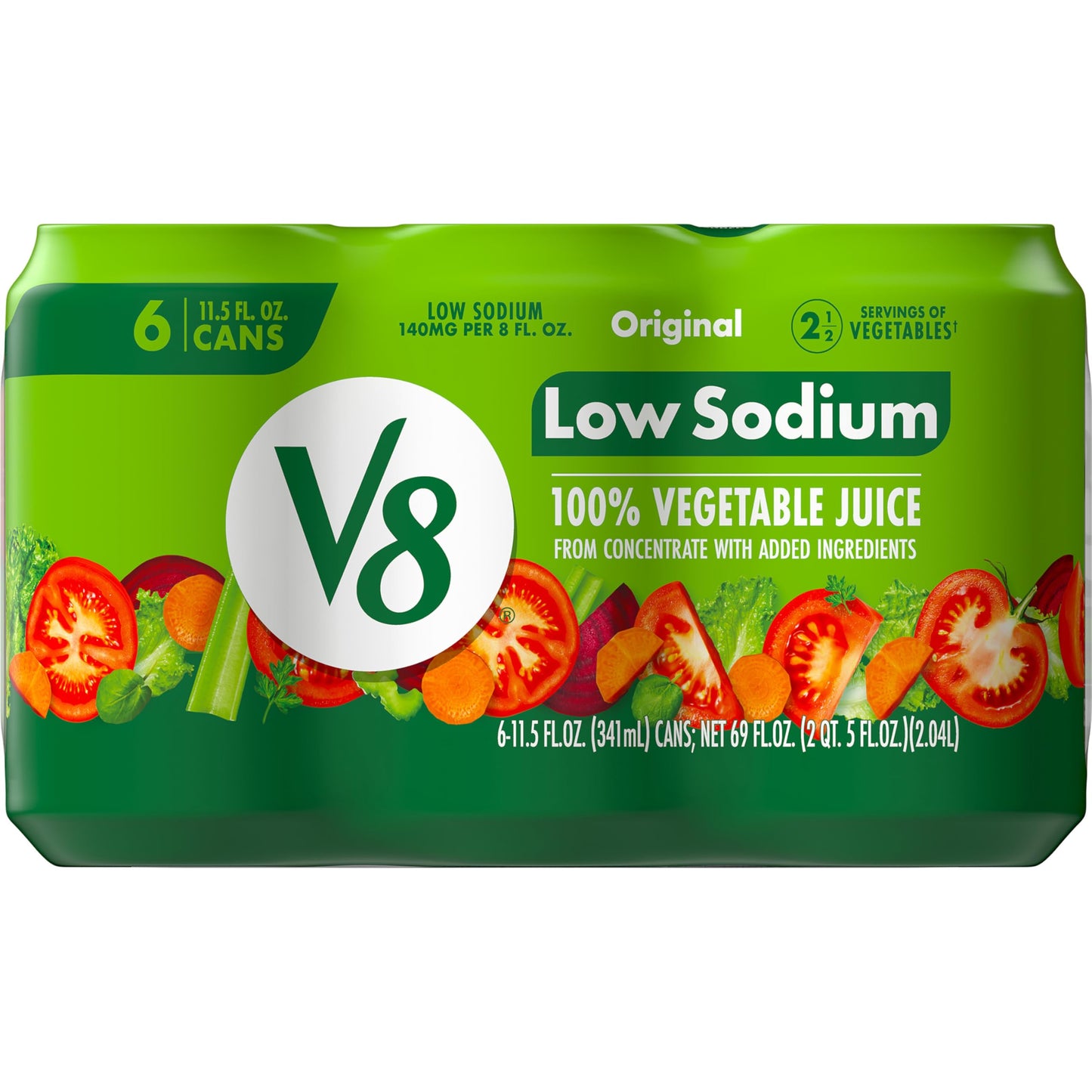 V8 Original 100% Vegetable Juice, 11.5 fl oz Can (6 Pack)