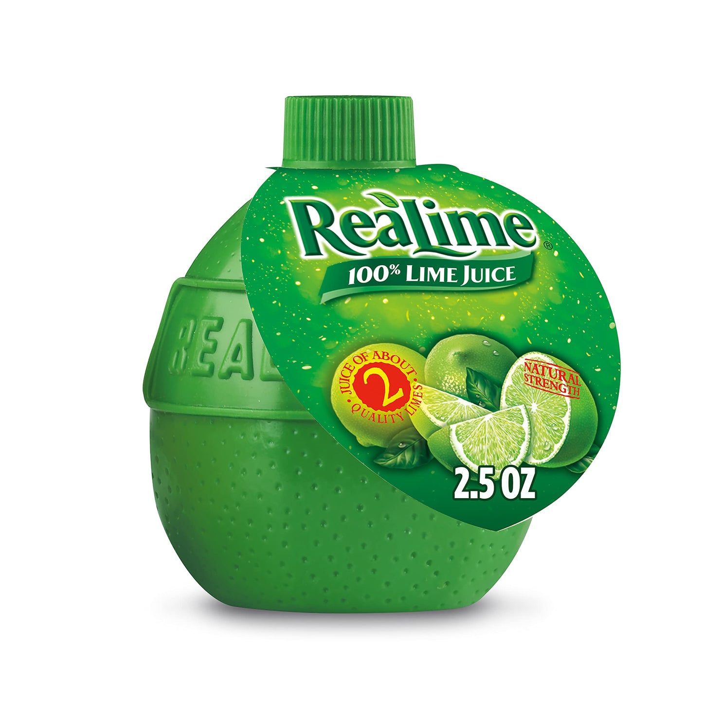 ReaLime 100% Lime Juice, 2.5 fl oz bottle (Pack of 24), Made with Lime Juice from Concentrate, Gluten-Free, Sodium Free, Perfect Mixer to add to Cocktails and Marinades