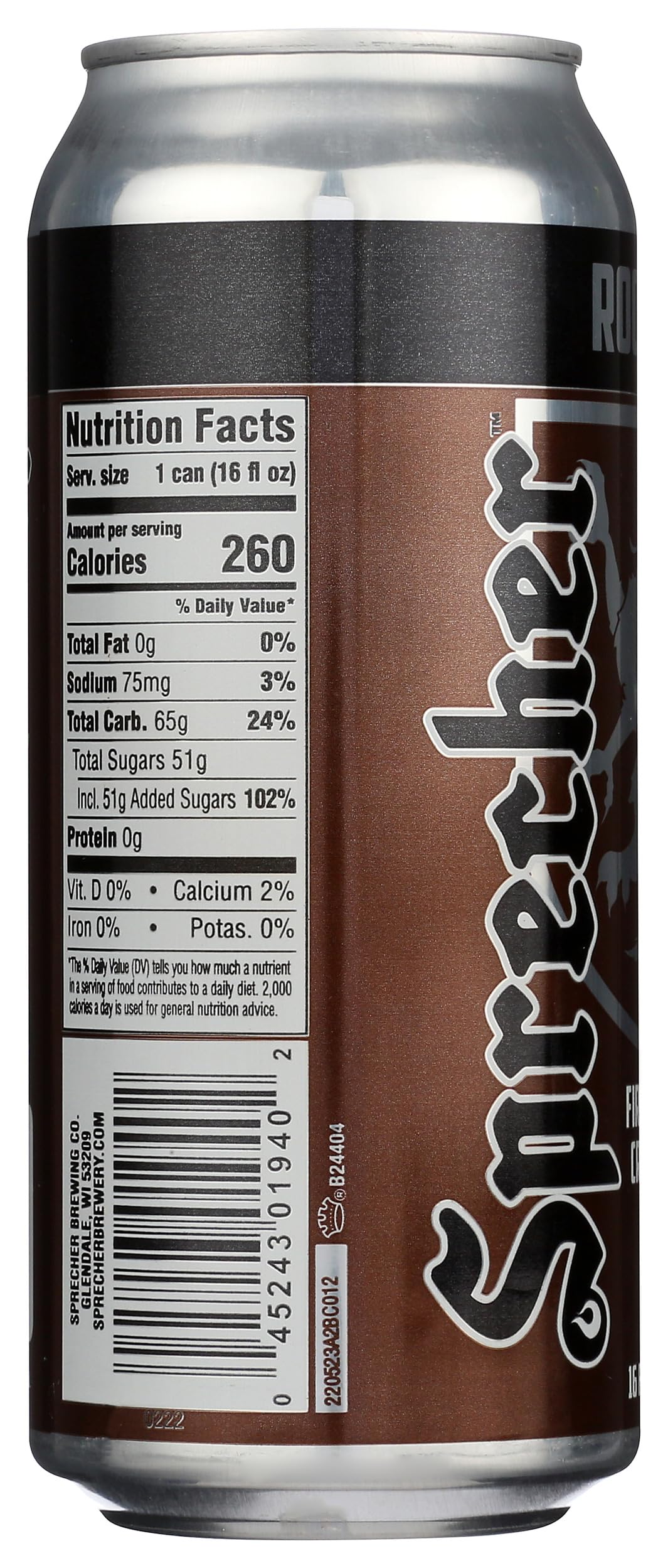 Sprecher Root Beer Soda, Kosher, 16 Fluid Ounce (Pack of 12)