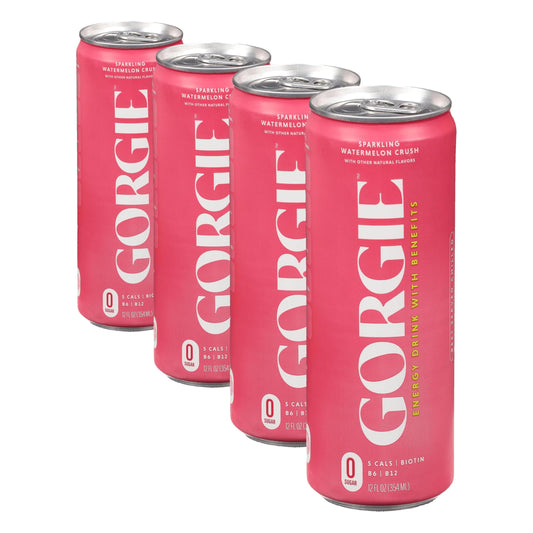 Gorgie Watermelon Crush Energy Drink, 12 FZ (Pack of 4)