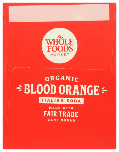Whole Foods Market Blood Orange Italian Soda, 11.2 Fl Oz, 4 Pack | 4 Pack, Organic