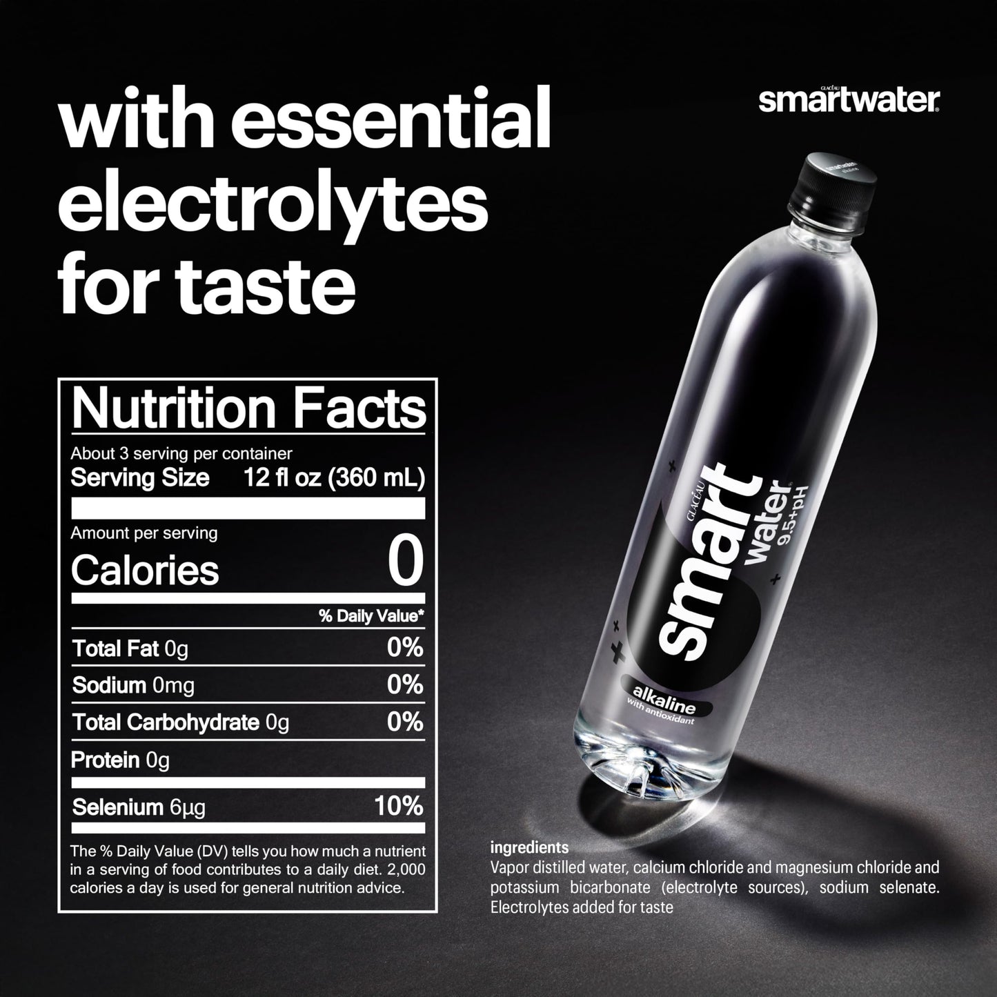 Smartwater alkaline with antioxidant 1L