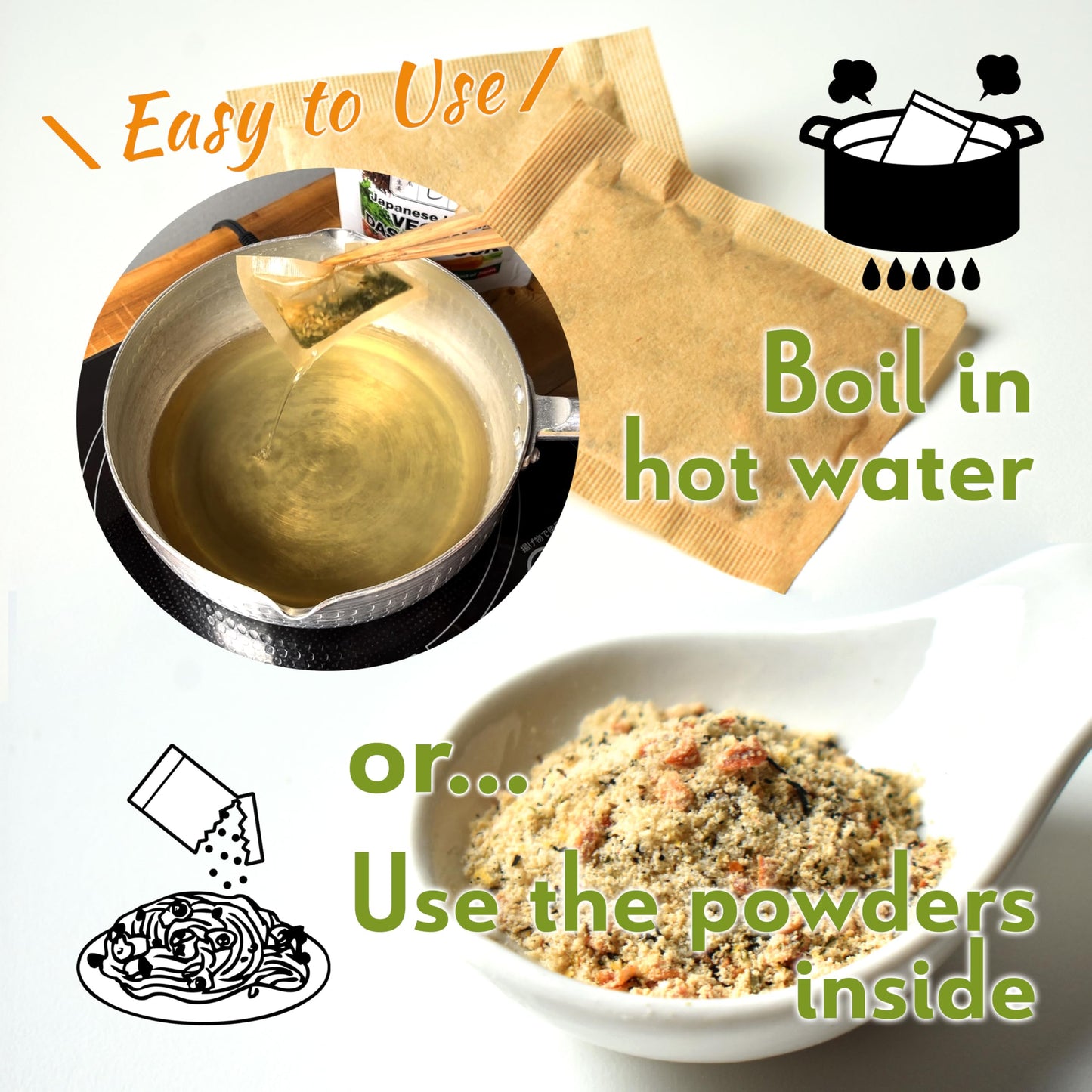 YAMASAN KYOTO UJI Japanese Umami Vegan Dashi Stock Powder, Healthy Veggie Dashi Packet, Vegetable Broth, Quick and Easy to Use, Gluten and Allergen Free, Sugar Free, No-MSG, 6g×15Packets
