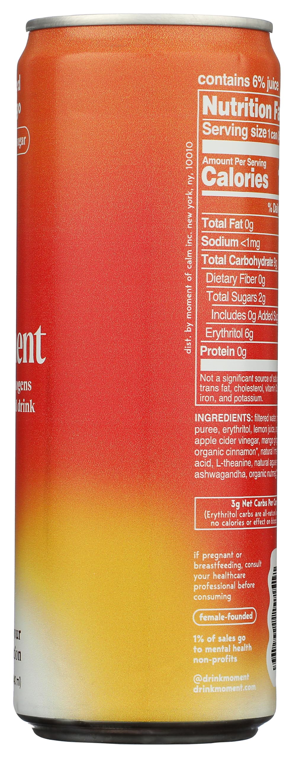 Moment Still Botanical Water, Spiced Mango, No Added Sugar, Caffeine Free, 11.5 Fluid Ounce (Pack of 12)