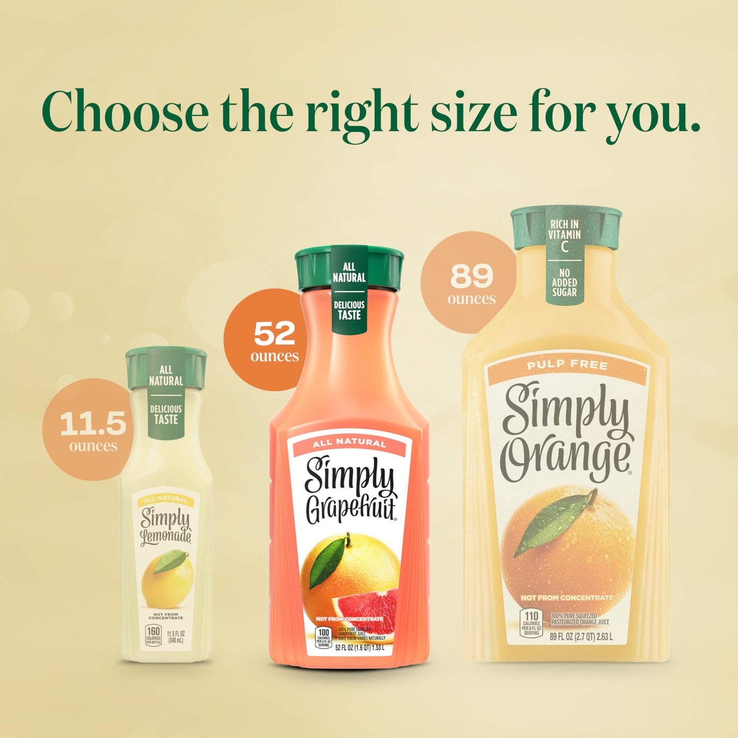 Simply Grapefruit Juice, 52 Fl Oz Bottle